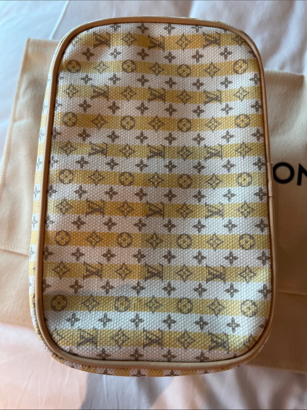 Louis Vuitton Beige, grey pink MiniMonogram Cosmetic Case Vanity Nice Mini BB - Picture 3 of 8